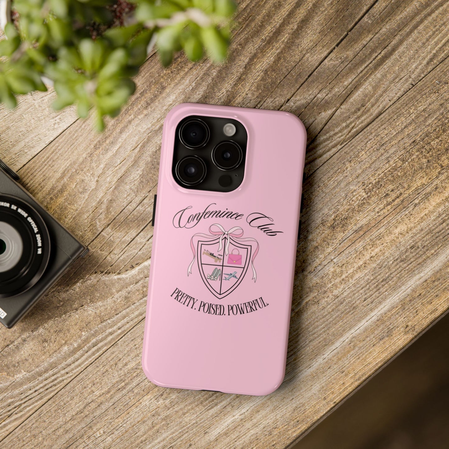 'CONFEMINCE CLUB' Confident + Feminine High Value Woman Quote Phone Case