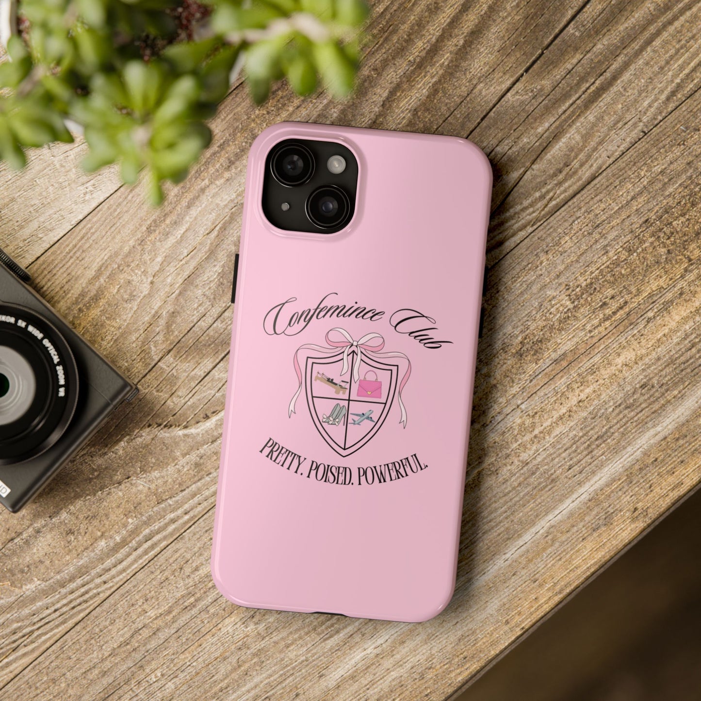 'CONFEMINCE CLUB' Confident + Feminine High Value Woman Quote Phone Case