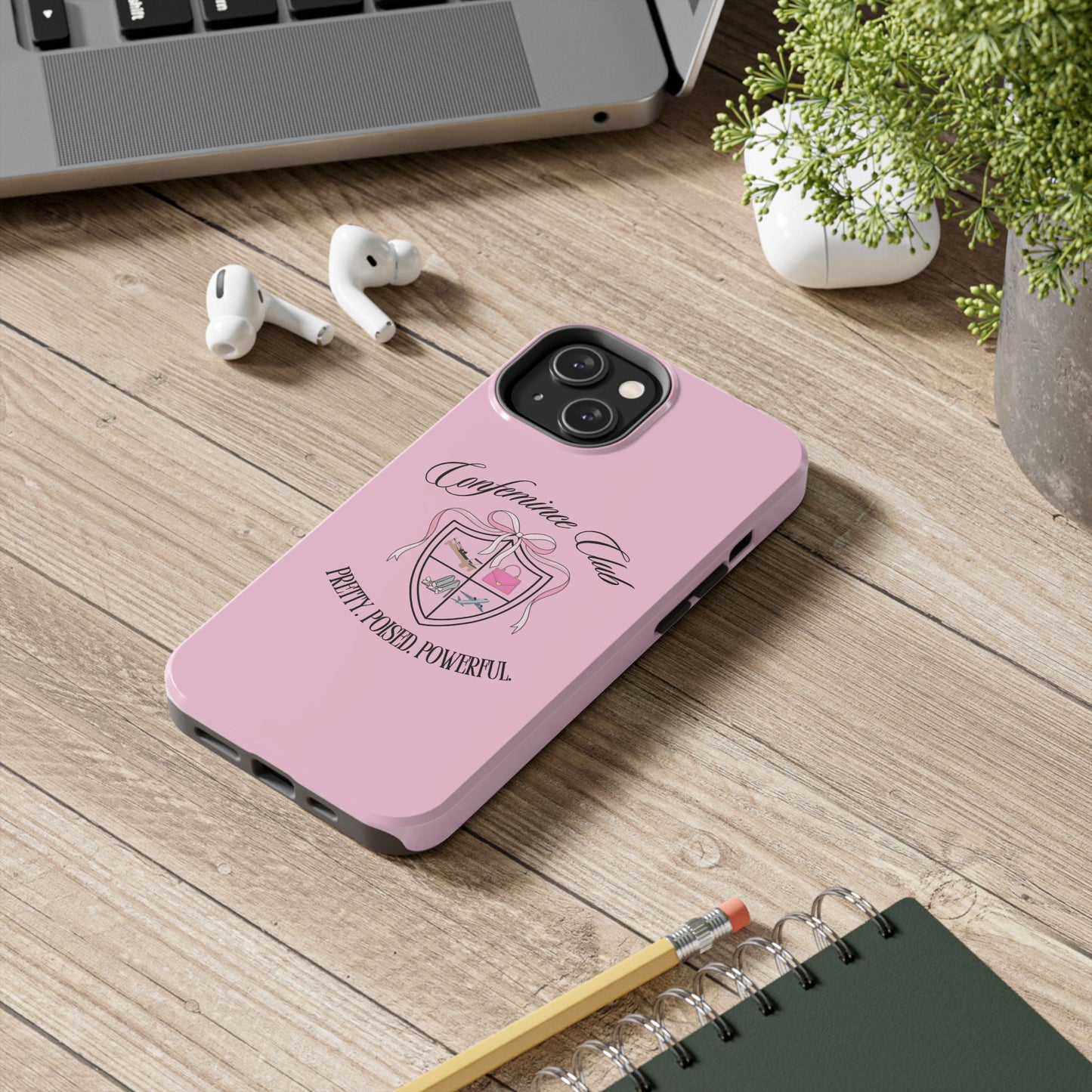'CONFEMINCE CLUB' Confident + Feminine High Value Woman Quote Phone Case
