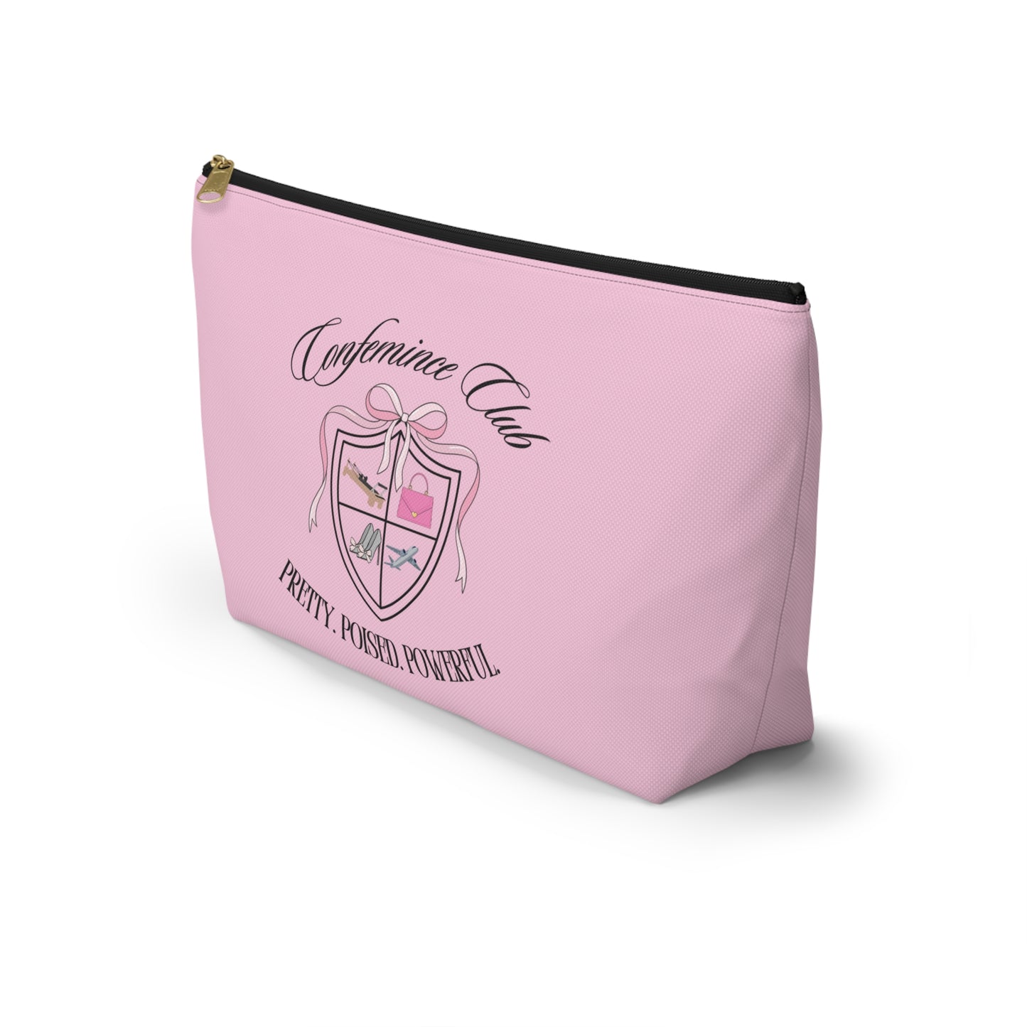 'Confemince Club' Accessory Travel Pouch With Bottom