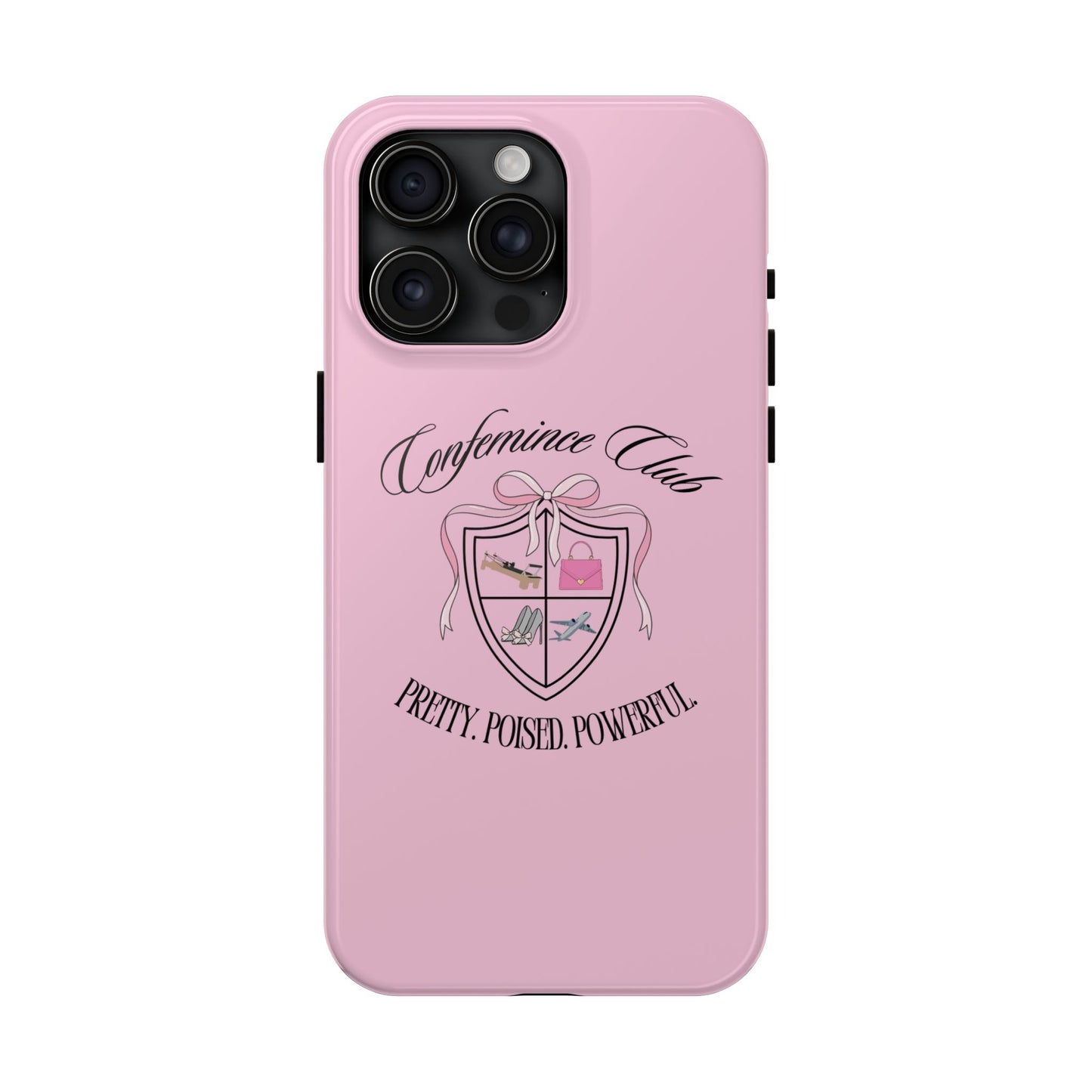 'CONFEMINCE CLUB' Confident + Feminine High Value Woman Quote Phone Case