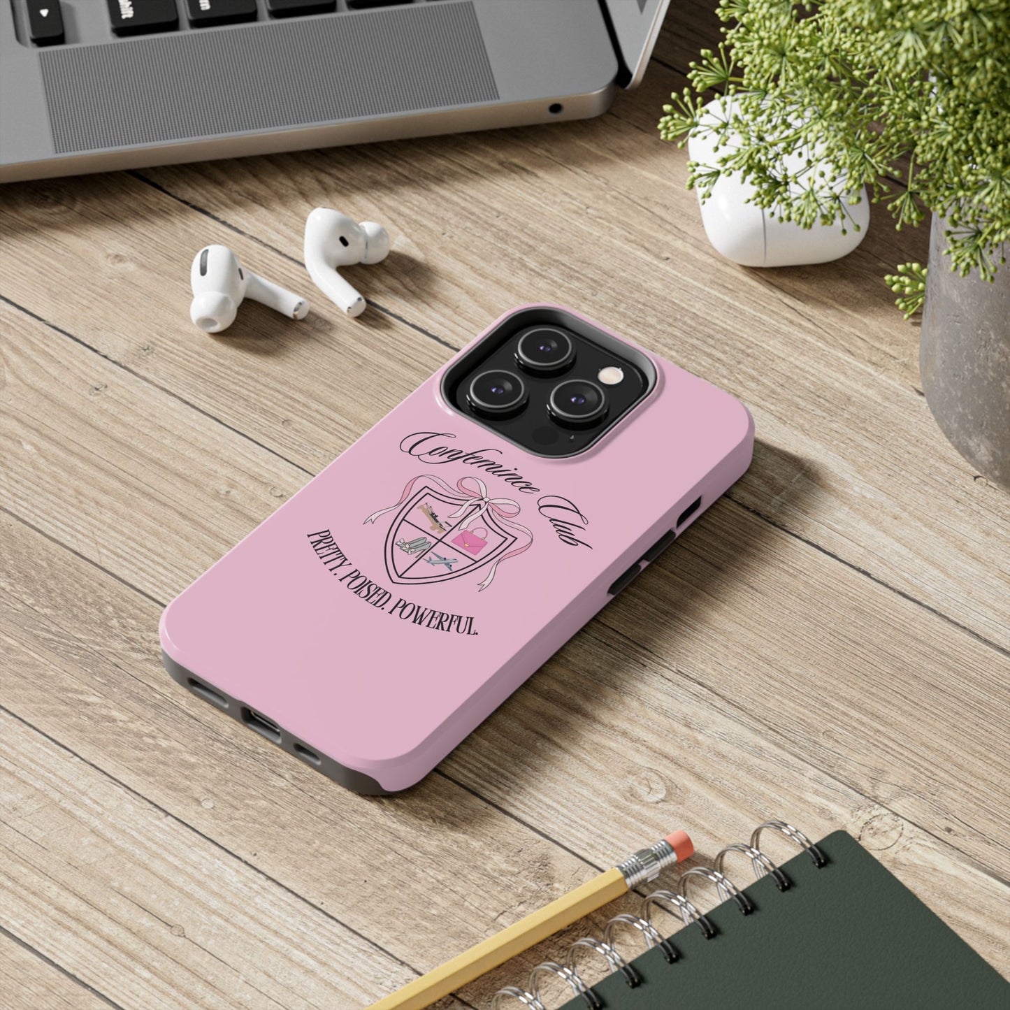 'CONFEMINCE CLUB' Confident + Feminine High Value Woman Quote Phone Case