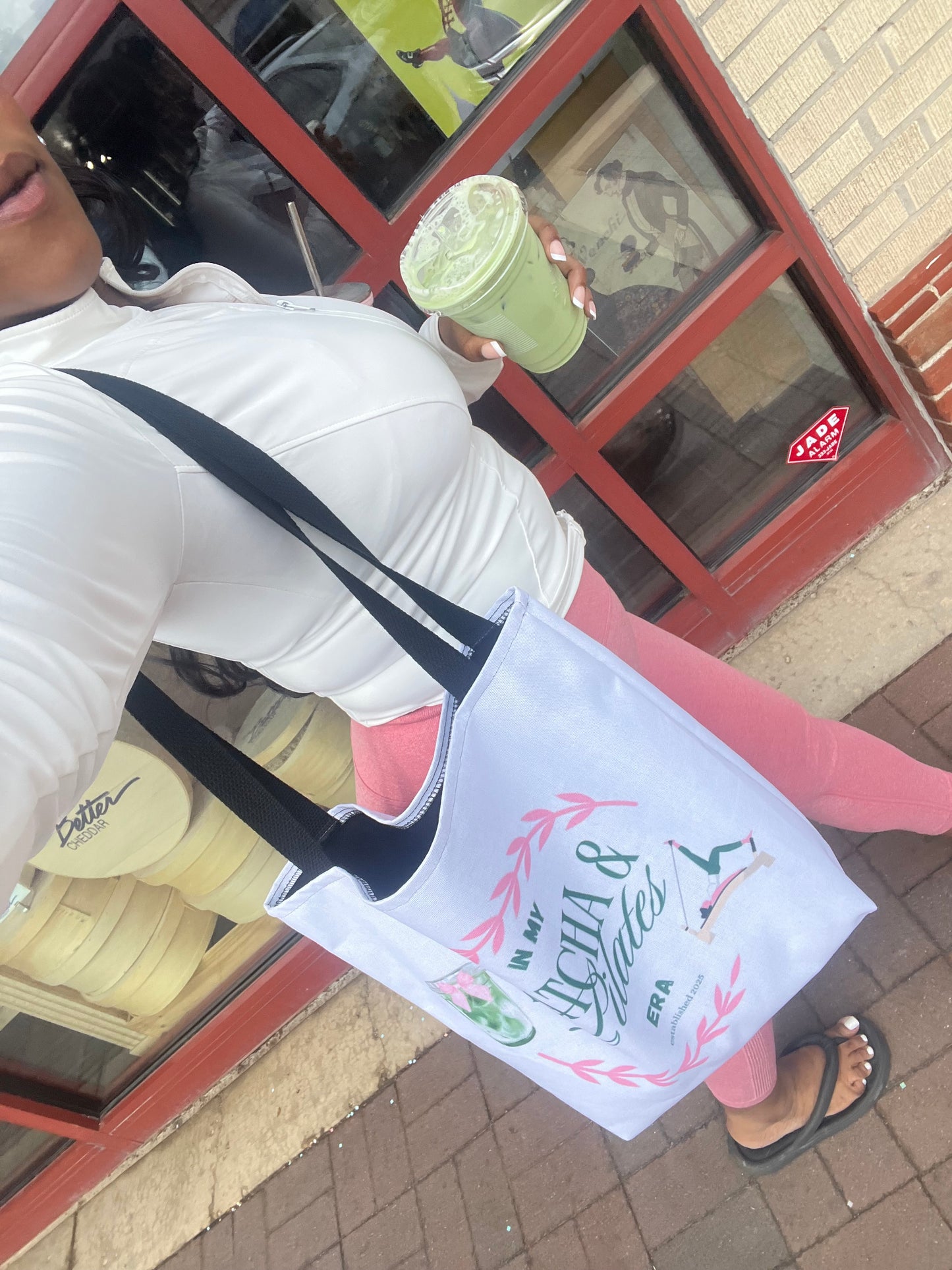 'IN MY MATCHA + PILATES ERA' Tote Bag