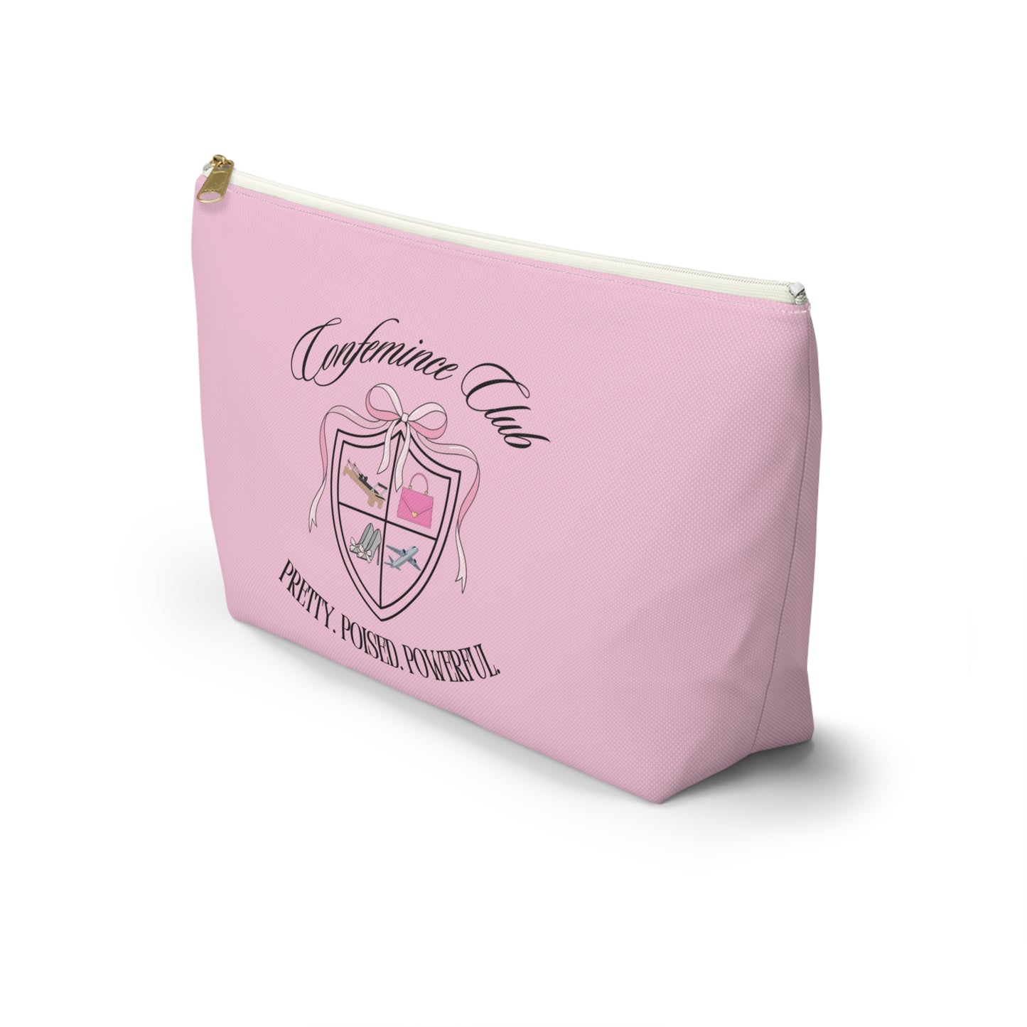 'Confemince Club' Accessory Travel Pouch With Bottom