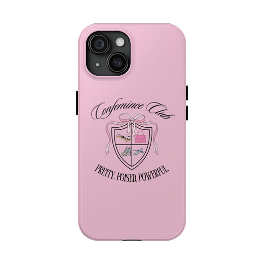 'CONFEMINCE CLUB' Confident + Feminine High Value Woman Quote Phone Case