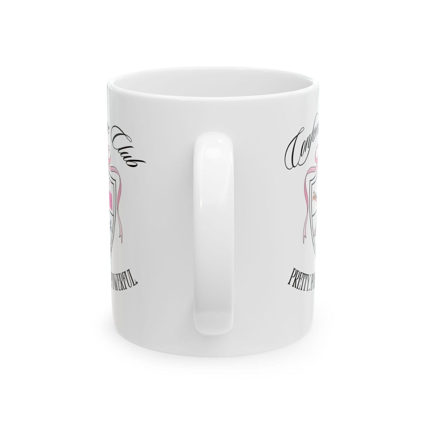 'CONFEMINCE CLUB' Confident + Feminine High Value Woman Empowering Quote Ceramic Coffee Tea Mug (11 oz)