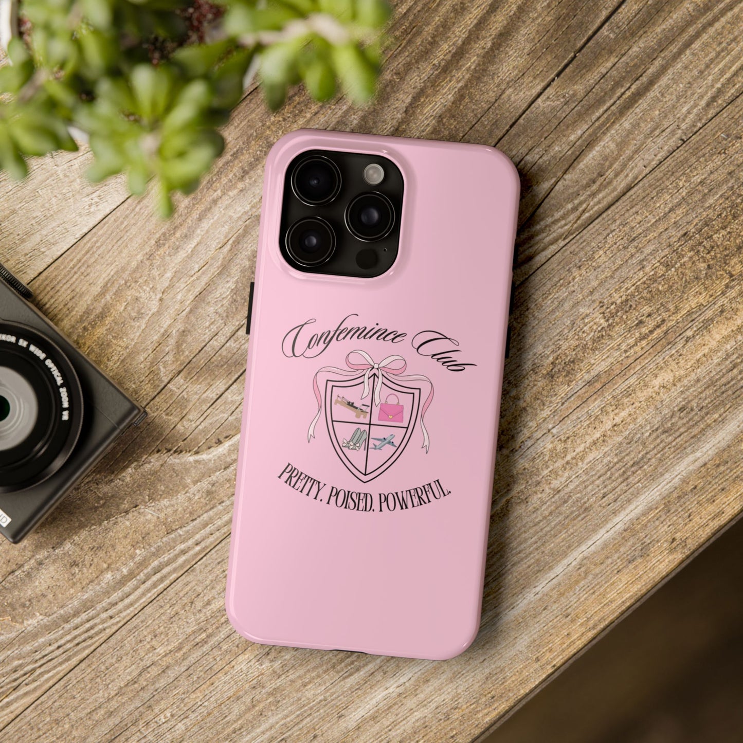 'CONFEMINCE CLUB' Confident + Feminine High Value Woman Quote Phone Case