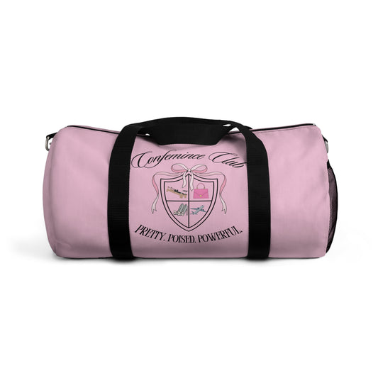 'Confemince Club' Travel Oxford Canvas Duffel Bag [Pink]