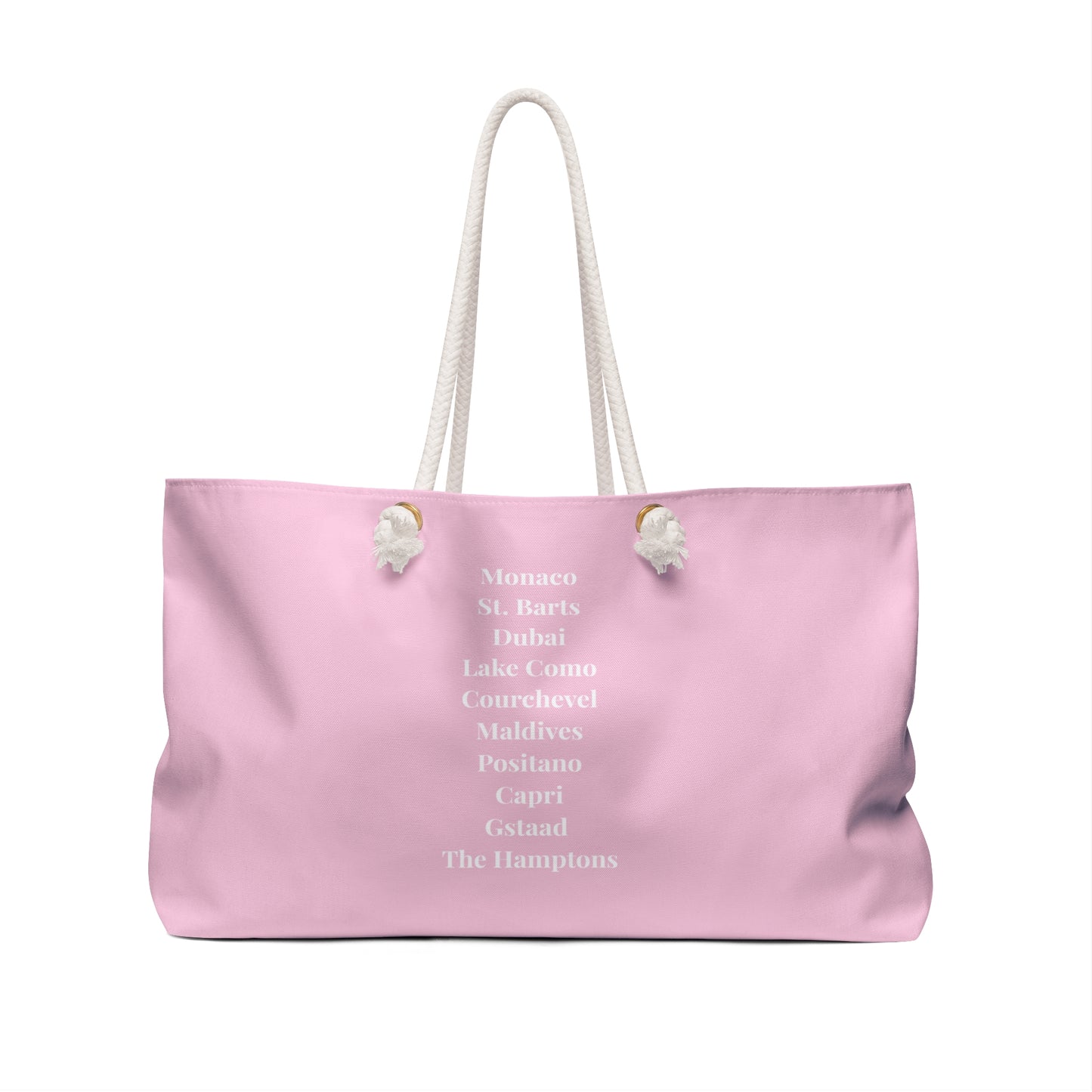 'Million Dollar Destinations' Luxury Travel Weekender Bag [Pink]