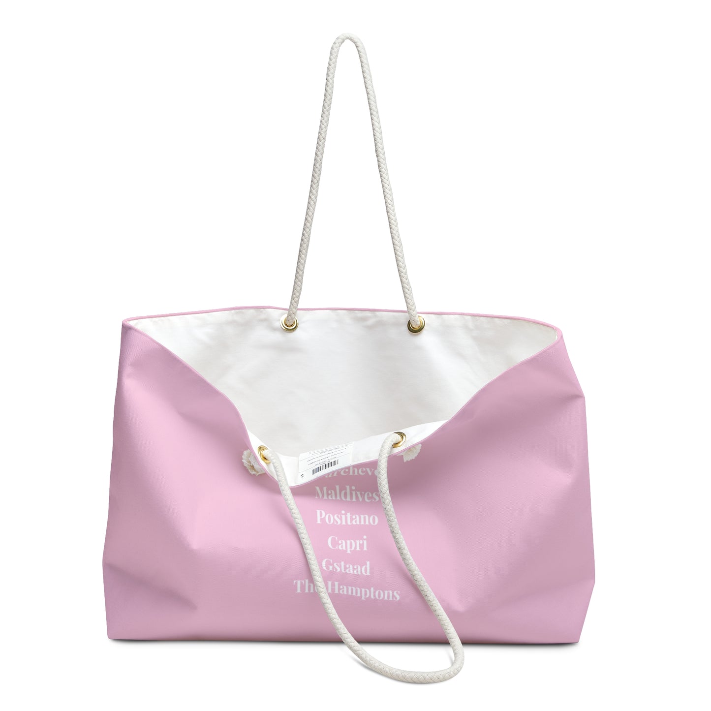 'Million Dollar Destinations' Luxury Travel Weekender Bag [Pink]