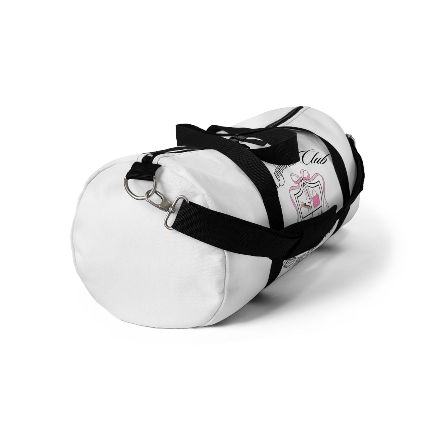 'Confemince Club' Travel Oxford Canvas Duffel Bag [White]