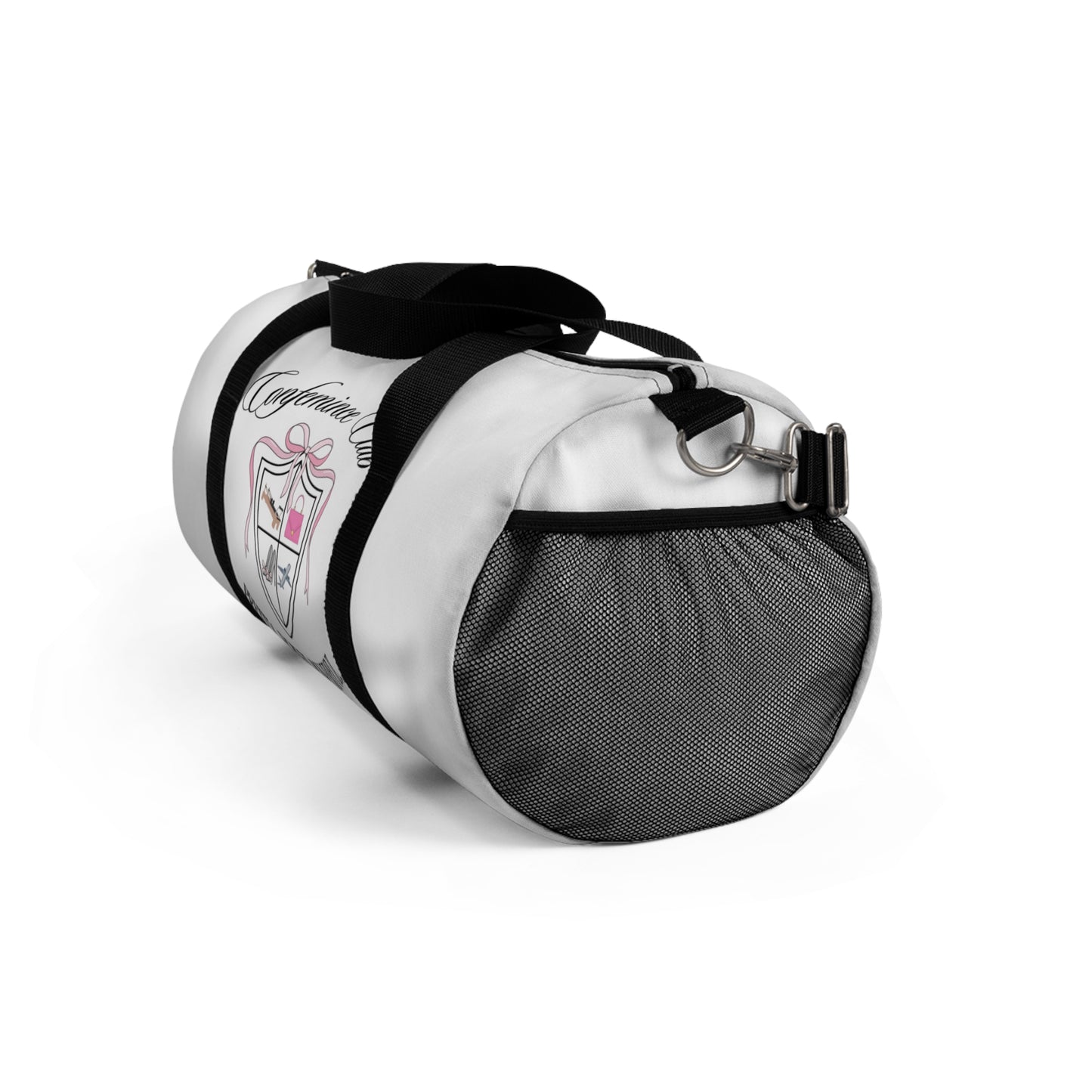 'Confemince Club' Travel Oxford Canvas Duffel Bag [White]