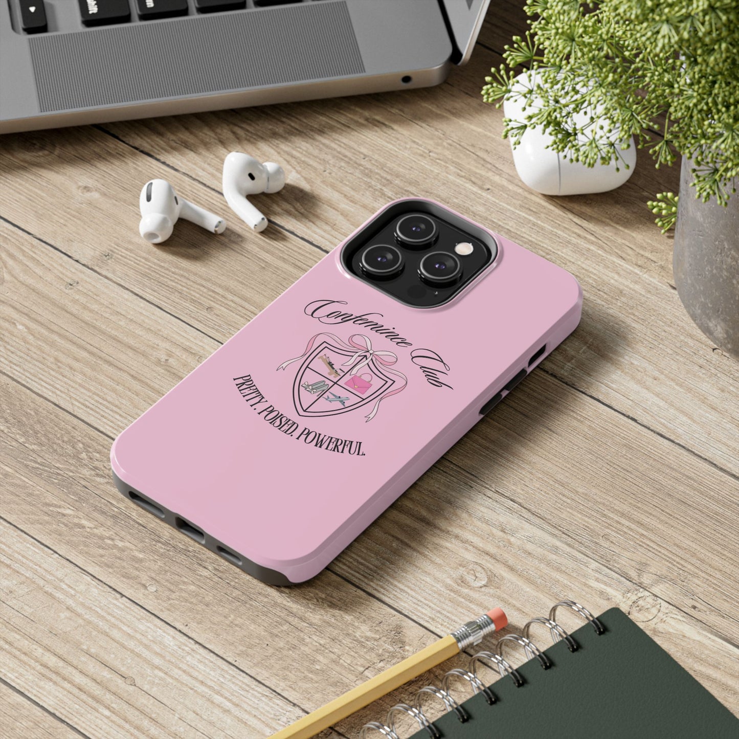 'CONFEMINCE CLUB' Confident + Feminine High Value Woman Quote Phone Case